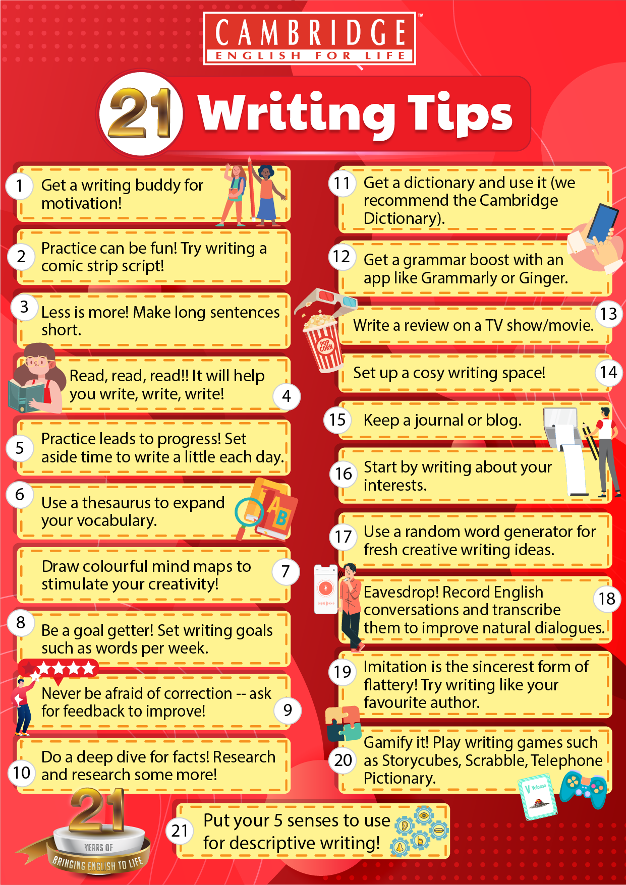 creative writing tips for english